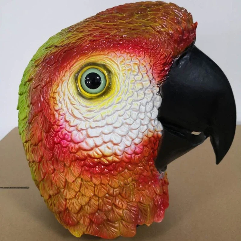 

Halloween parrot masks latex animal parrot masks Halloween costumes party props, bird heads party role-playing masks cosplay