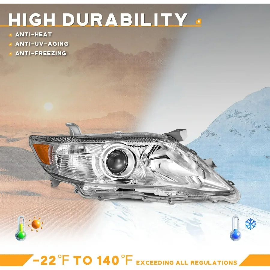 مجموعة المصابيح الأمامية لعام 20102011 2010 2011 كامري 4 أبواب سيدان النسخة الأمريكية متوافقة فقط مع استبدال المصابيح الأمامية 10 11 كامري