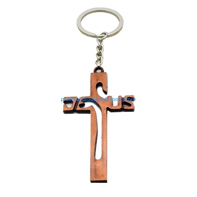 77JB Christian Vintage para Keychain Metal Pingente Católico Ornamento Religioso Pendurado para Decoração Mochilas da