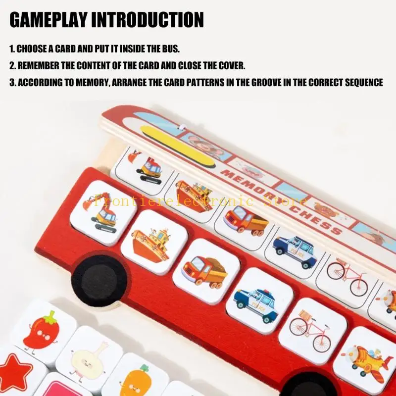G8DB Engaging Wooden Logical Puzzle Chess Game Set For Children with Bright Illustrations To Encourage Learning Education