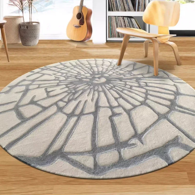 Modern Style Carpets for Living Room Thick Washable Cloakroom Rug Fluffy Soft Study Floor Mat Luxury Bedroom Decor Round Carpet