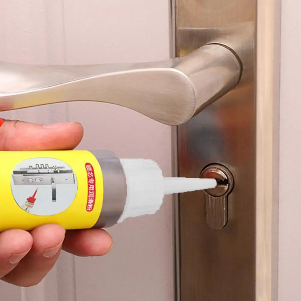 Lubrificante in polvere di grafite da 60ml nucleo di blocco professionale coperchio bianco lubrificante forniture per la casa per le guide delle porte delle chiavi delle finestre