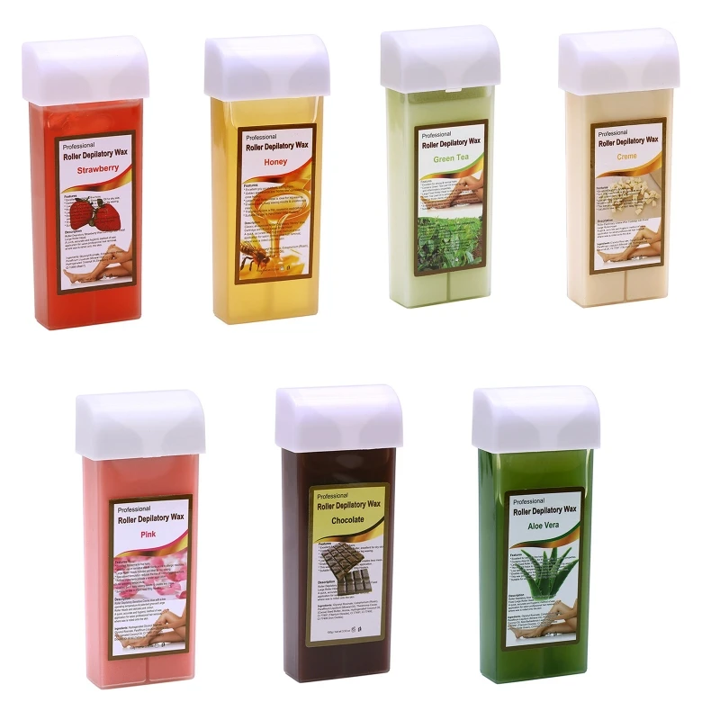 100g 제모 왁스 부드러운 무자극 뜨거운 제모 크림 왁스 카트리지