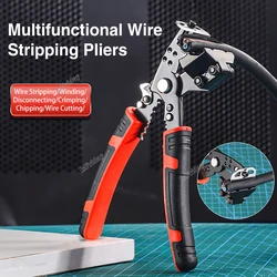 Multi Functional Wire Stripping Pliers Industrial Grade Electrician Splitting/Stripping/Cutting/Pressing/ Winding Wire Pliers