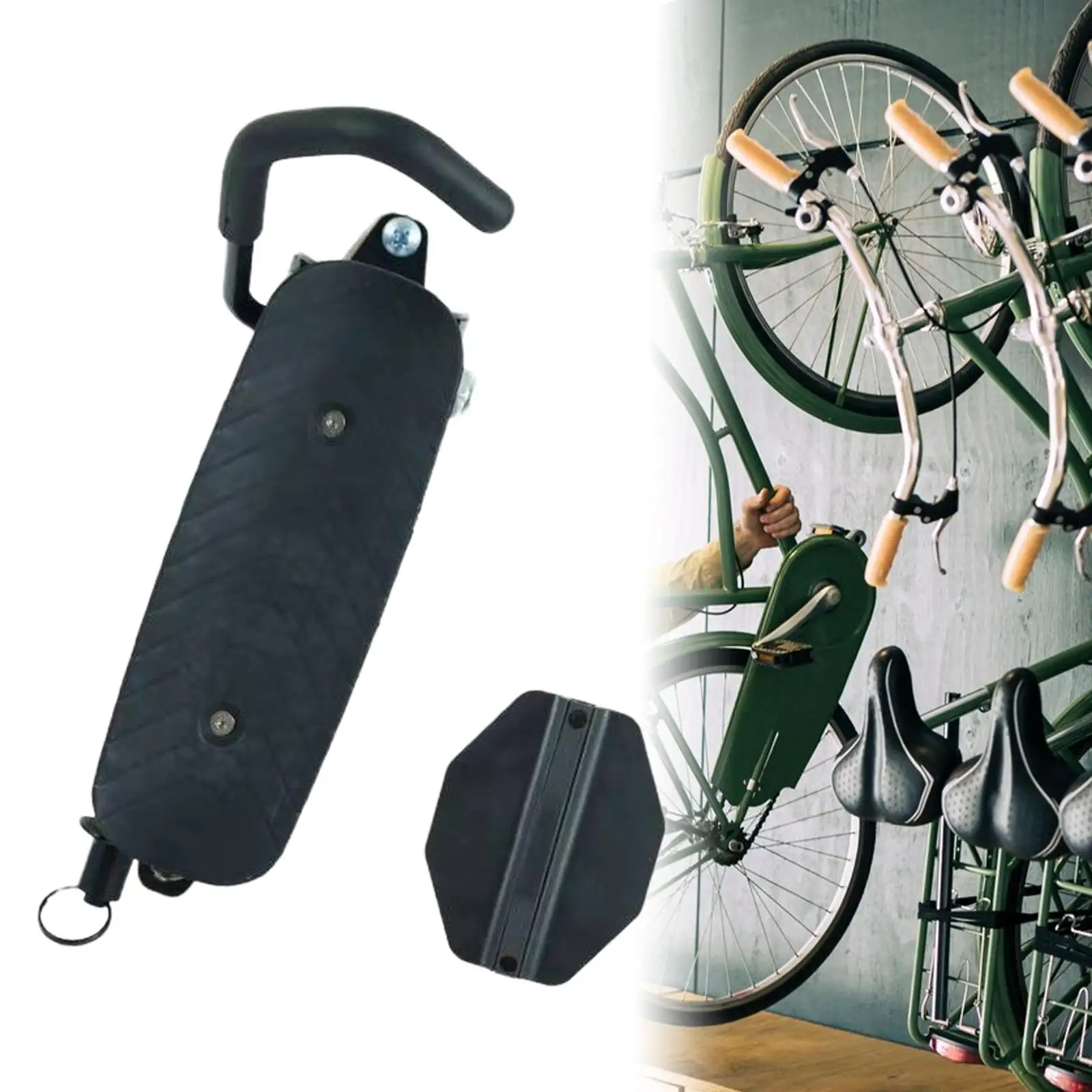 Swivel Bike Wall Rack Wall Hanging Bike Stand with Tire Tray Space Saving Bike Wall Hanger for Home Living Room Indoor Garage