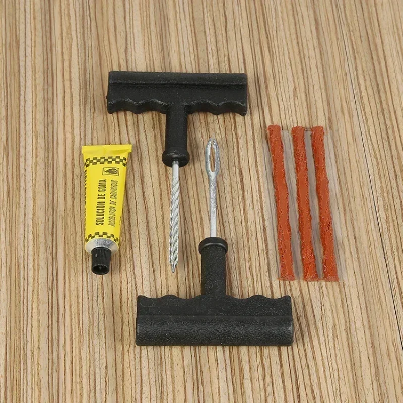 

Car Bike Truck Motorcycle Tire Repair Kit Studding Tool Set Tubeless Tyre Puncture Plug Patch Strip Glue Garage Accessories Tool