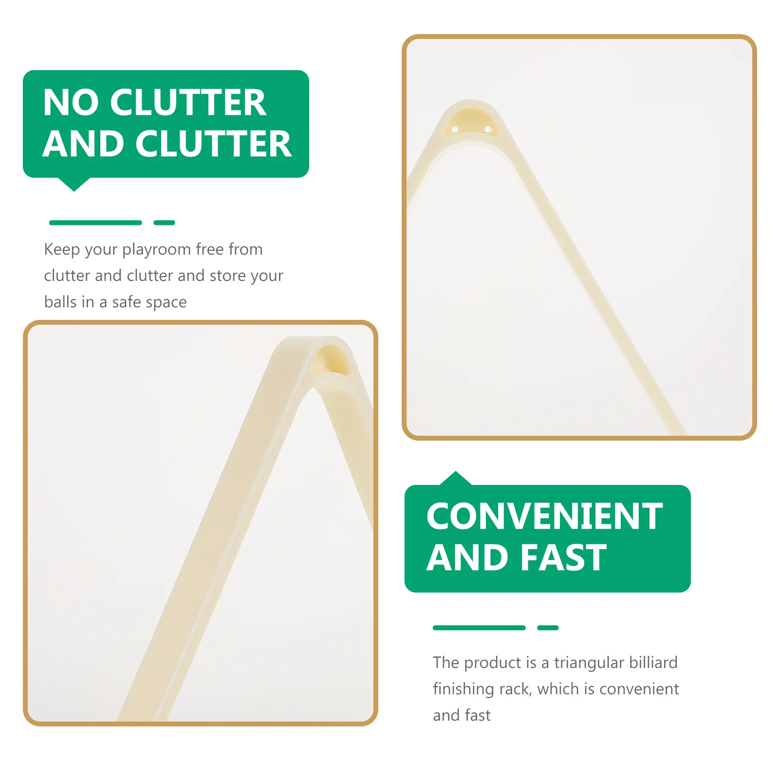 

1Pcs Billiard Triangle Rack Premium ABS Table Pool Balls Storage Sturdy Lightweight No Scratch Game Room Accessory