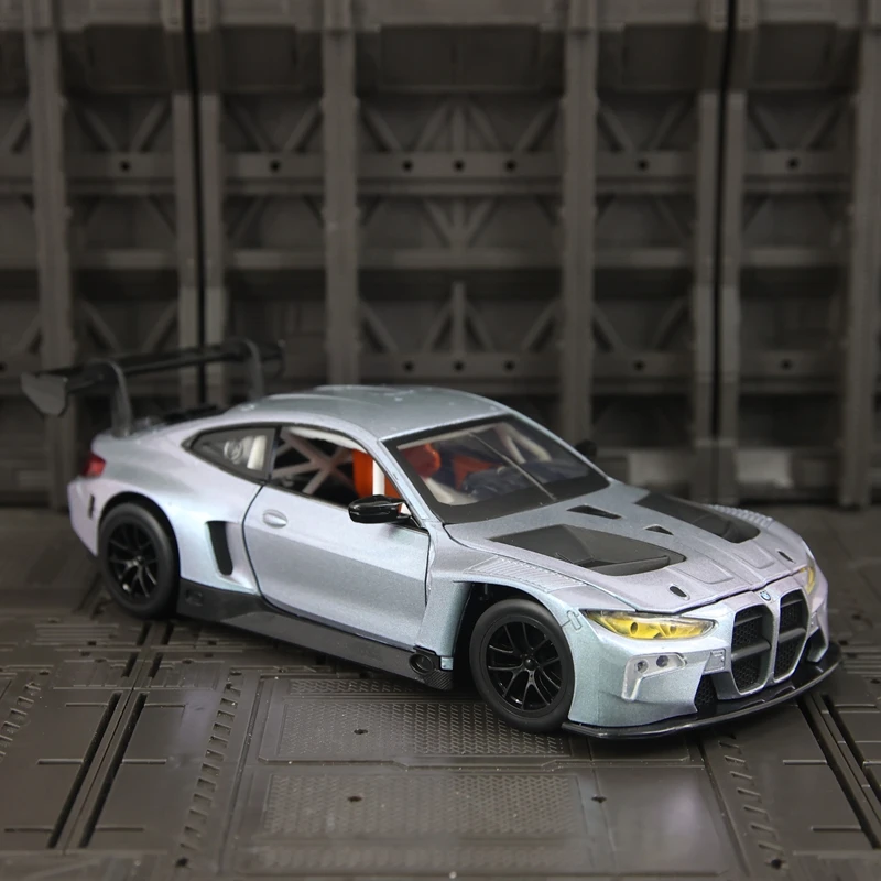 

CCA 1:24 Simulated BMW M4 GT3 alloy rally car model, car ornament, door can be opened, steering and sliding gift