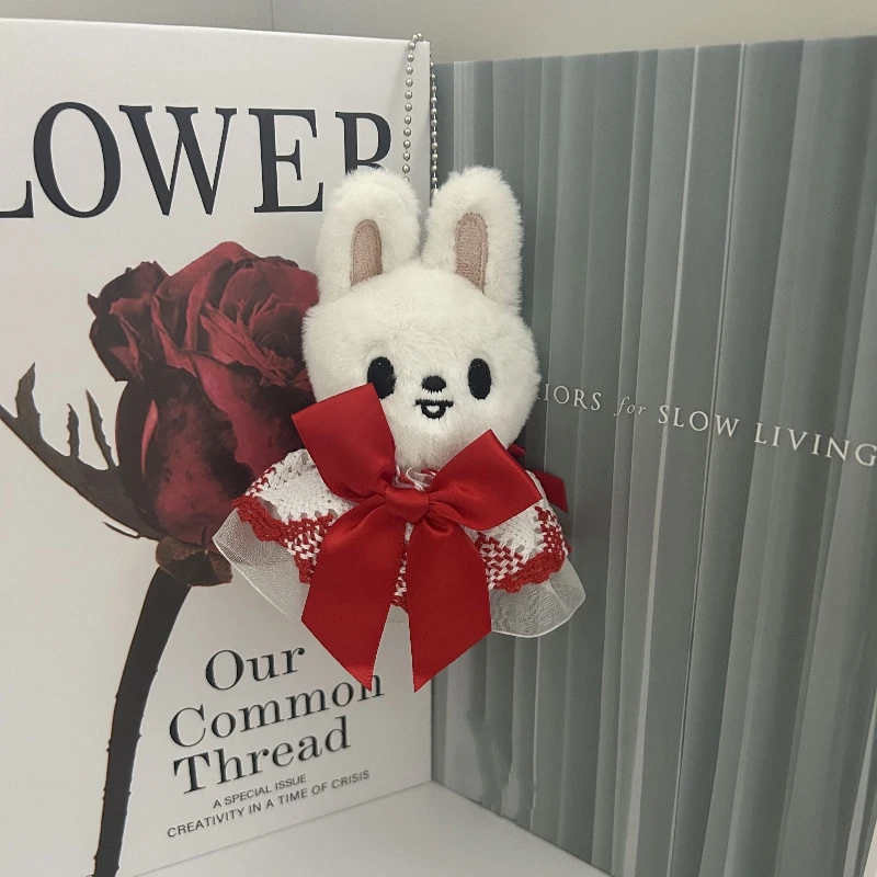 جديد SKZOO ألعاب من نسيج مخملي سلسلة مفاتيح من الكرتون لطيف الضالة الاطفال ألعاب من نسيج مخملي قلادة حقيبة ظهر صغيرة قلادة FM الطرفية هدية للأطفال