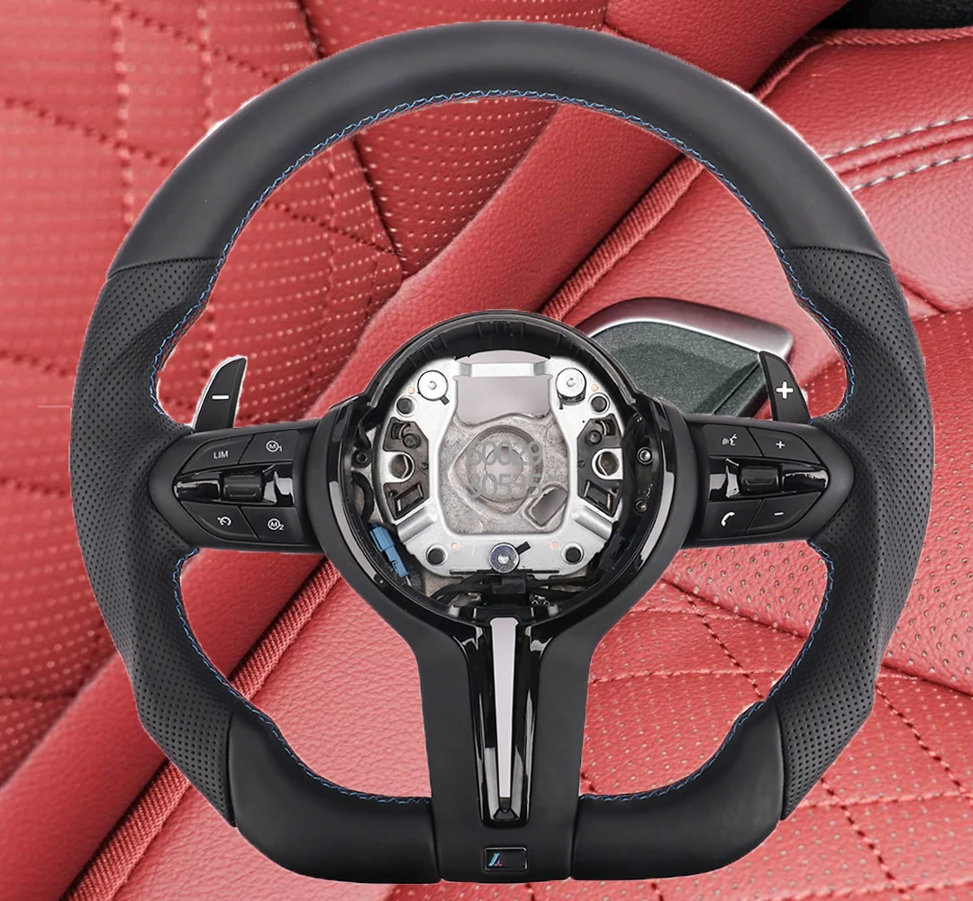 

Steering Wheel For Bmw F30 F10 E90 F31 F20 F25 F22 F36 F33 F32 F80 F82 F11 F18 F01 F90 Is Made Of bore leather Material And//M