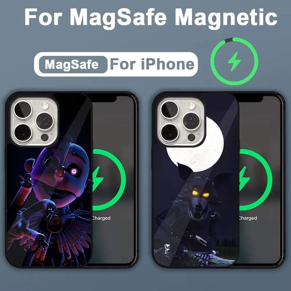 Five-Nights-At-Freddys F-Fnaf Phone Case For iPhone 16,15,14,13,12,11,Plus,Pro,Max,Mini Magsafe Magnetic Wireless Charging