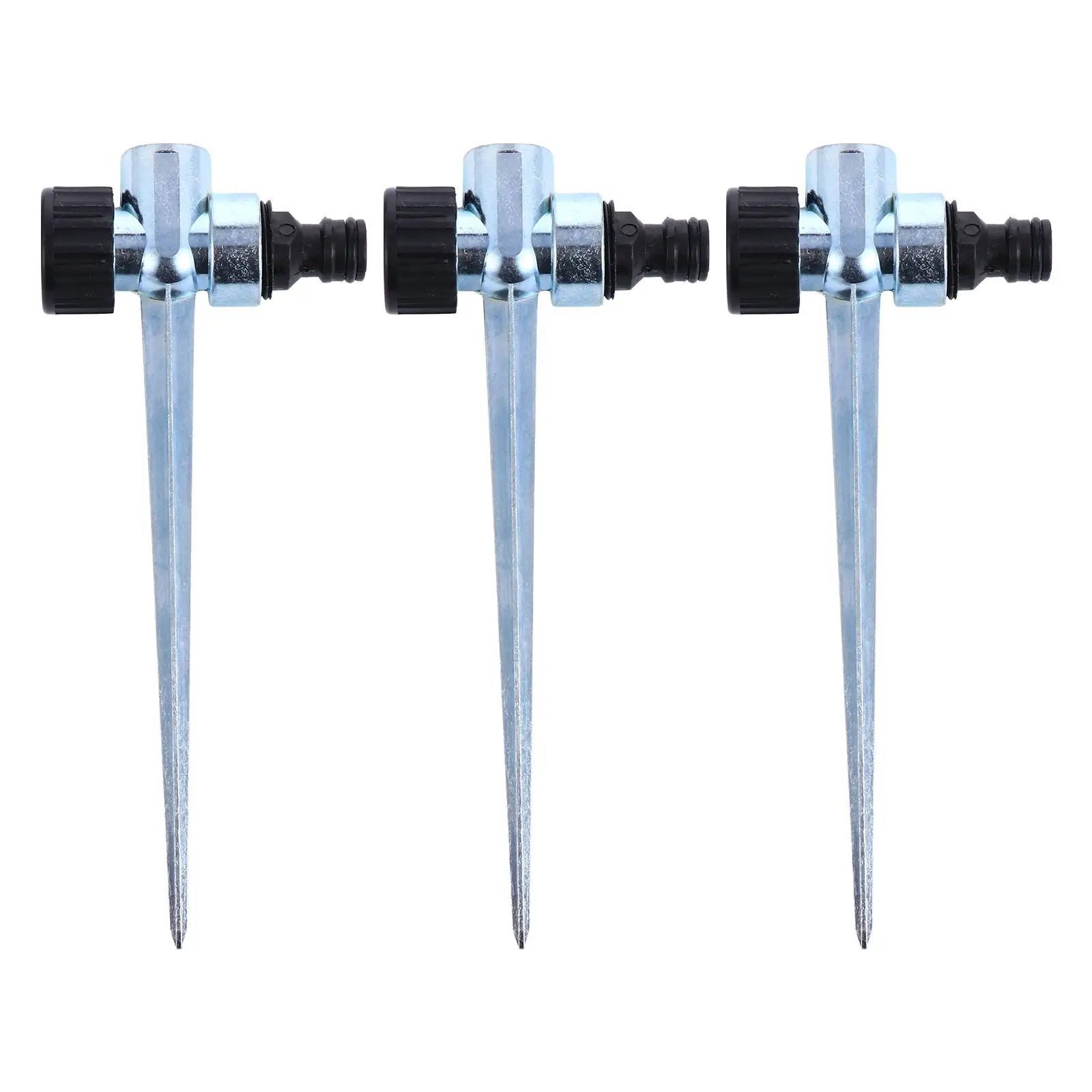 3Pcs Robust Watering Sprinkler Spike Base for Lawn Garden Irrigation Strong Stake with Inner Thread Ground Insertion Stable