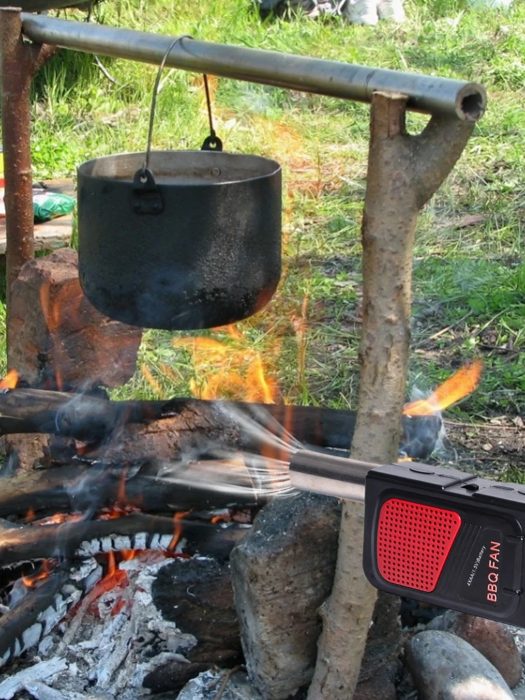 Ventilateur électrique Portable Pour Barbecue - Souffleur à Air Pour Allumer Le Feu - Camping, Pique-nique - 6