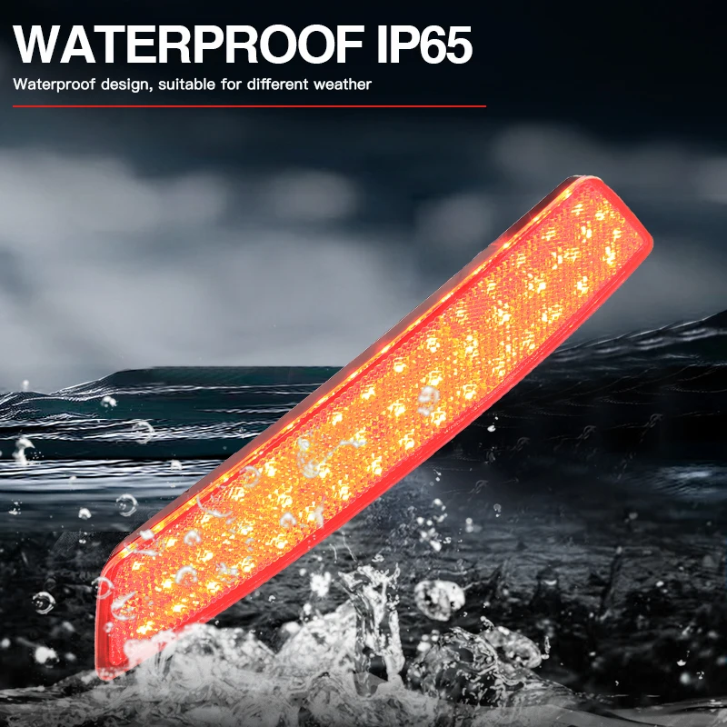 

2 × красный дымчатый светодиодный задний стоп-сигнал, отражатель бампера, задний фонарь, сигнальная лампа, противотуманные фары для Honda JAZZ Fit 2020-2024, автомобильные аксессуары