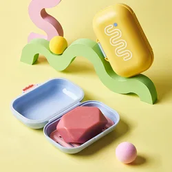 New Plastic Soap Rack with Cover Waterproof Travel Soap Dish Travel Case Portable Soap Container
