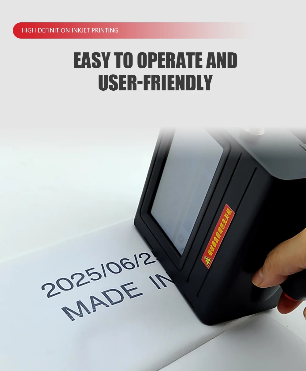 4.3 Inch Smart Inkjet Printer Detachable Battery Handle Batch Coding Machine for Industrial Metal Pipe