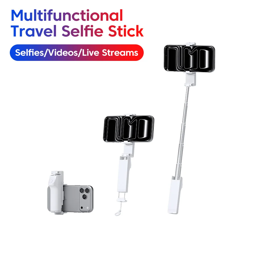 Mini Bluetooth Selfie Stick 360°Rotating Stand Foldable Port