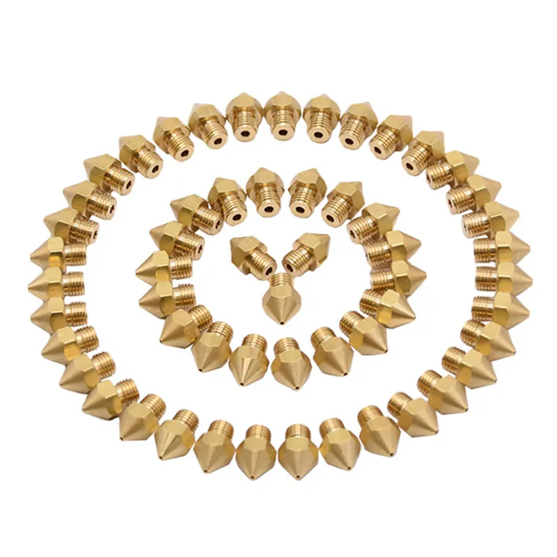 

10 шт. латунное сопло 0,4 мм 0,6 мм 0,8 мм сопло экструзионной головки для CR10sPro аксессуар для 3D-принтера