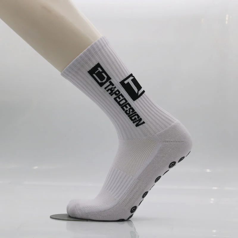 Non SLIP TDTAPEDESIGN ANTI 2023 Calf New Football Socks Mid Slip Soccer Cycling Sports Socks Mens Warm Sock EU38-44