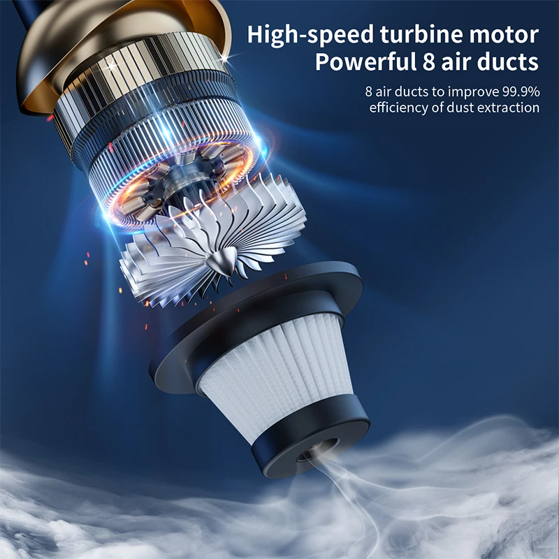 P9 자동차 진공 청소기, 강력한 흡입, 강력한 소형 청소기, 무선 휴대용 가전 제품