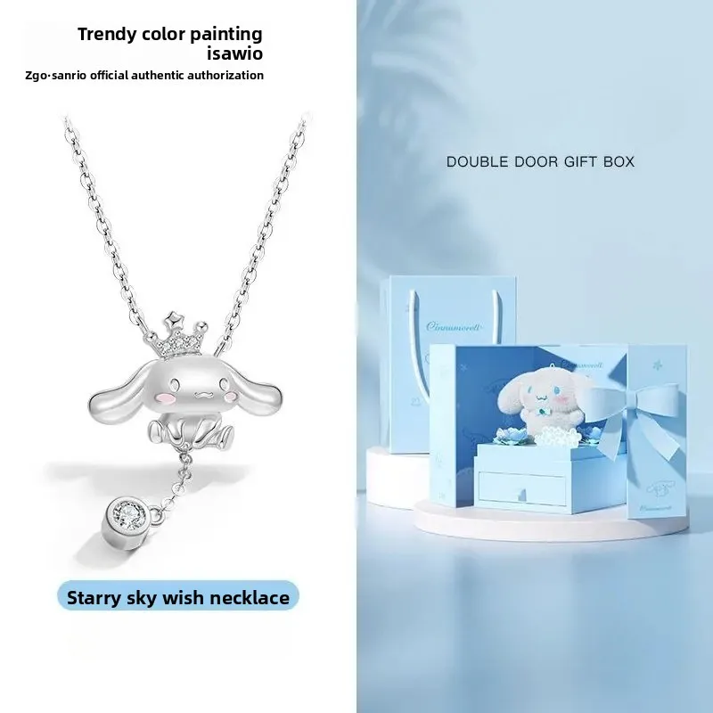 

Original Tide Painted Joint Cinnamoroll Chain Sterling Silver Big-eared Dog Anime Accessories