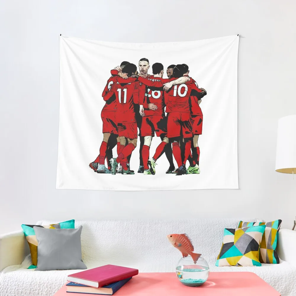 

Liverpool FC Team Celebration Tapestry Room Design Wall Hanging Decor Cute Room Things Tapestry