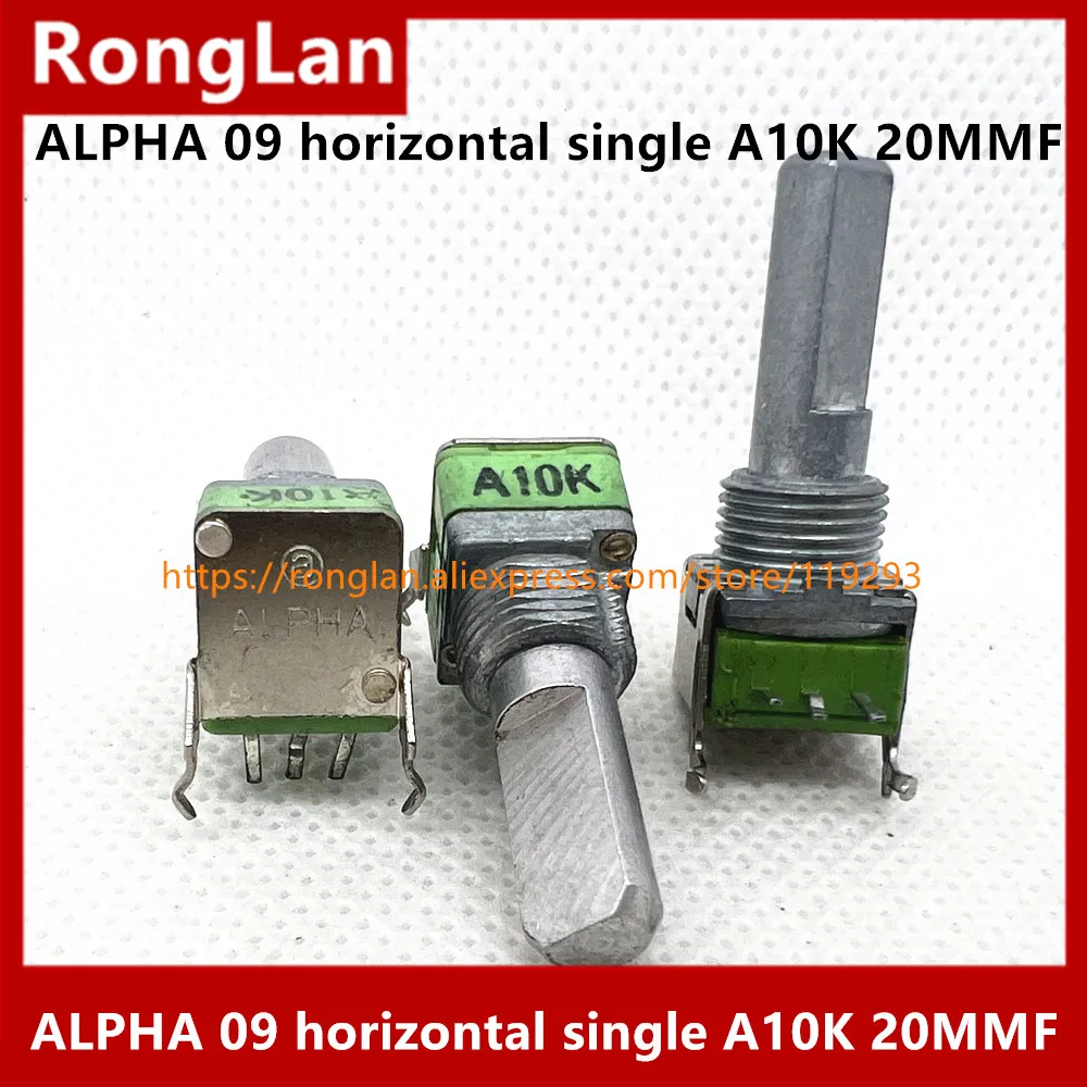 [BELLA]ALPHA 09 horizontal single- joint potentiometer A10K C20K B50K [with midpoint ]--10pcs/lot