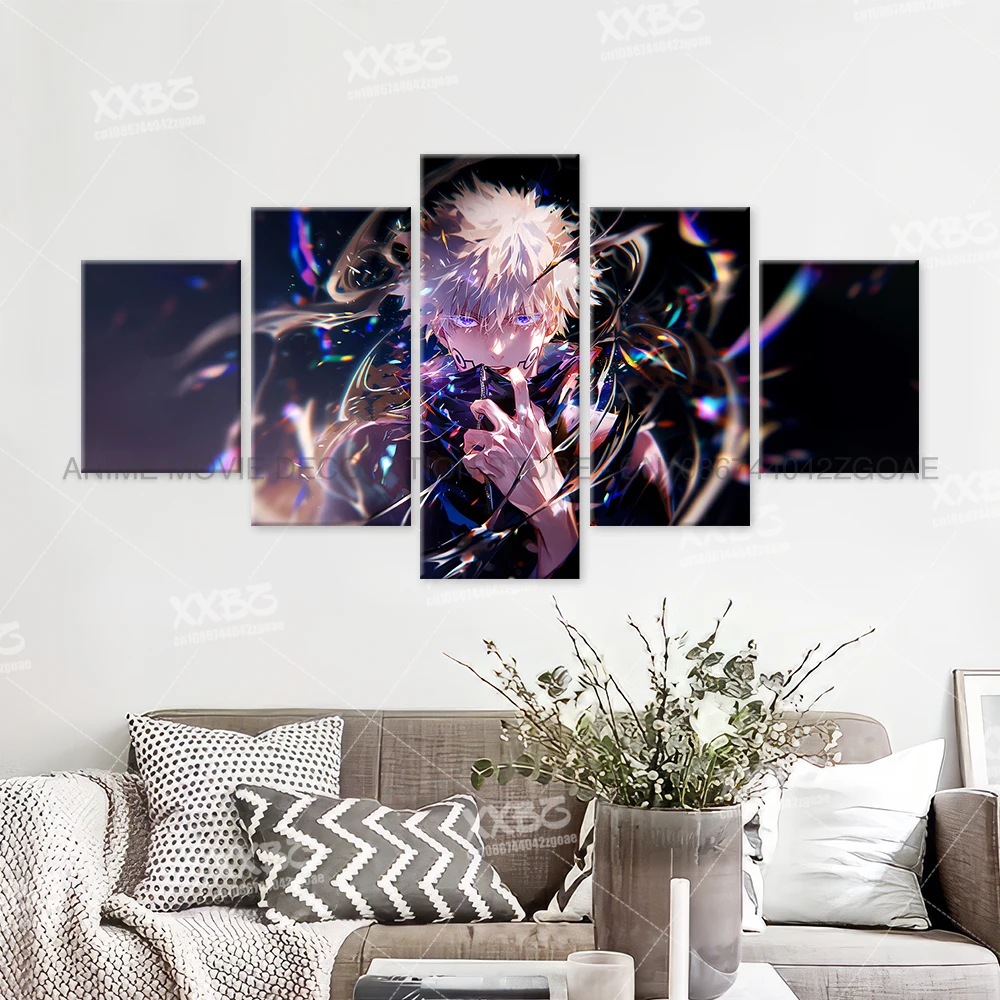 Anime Jujutsu Kaisen Charakter 5PCS Home Decor Leinwand Gemälde Bilder Wand Kunst Gedruckt Poster Kein Rahmen Kunstwerk Wohnzimmer – Detail 11