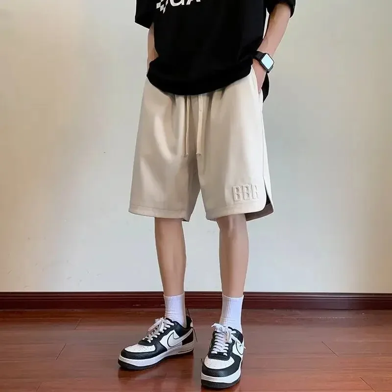 

Men's Summer Casual Loose-Fit Ice Silk Shorts Thin Basketball Sweatpants Outerwear Fashionable Five-Piece Pants