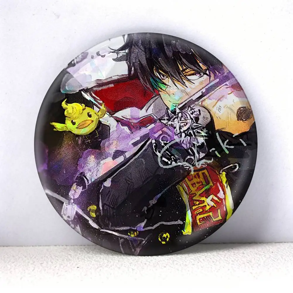 Hibari Kyoya HITMAN REBORN! 75mm 44mm 25mm Accessories Toys Badge Brooch Backpack Hat Pins