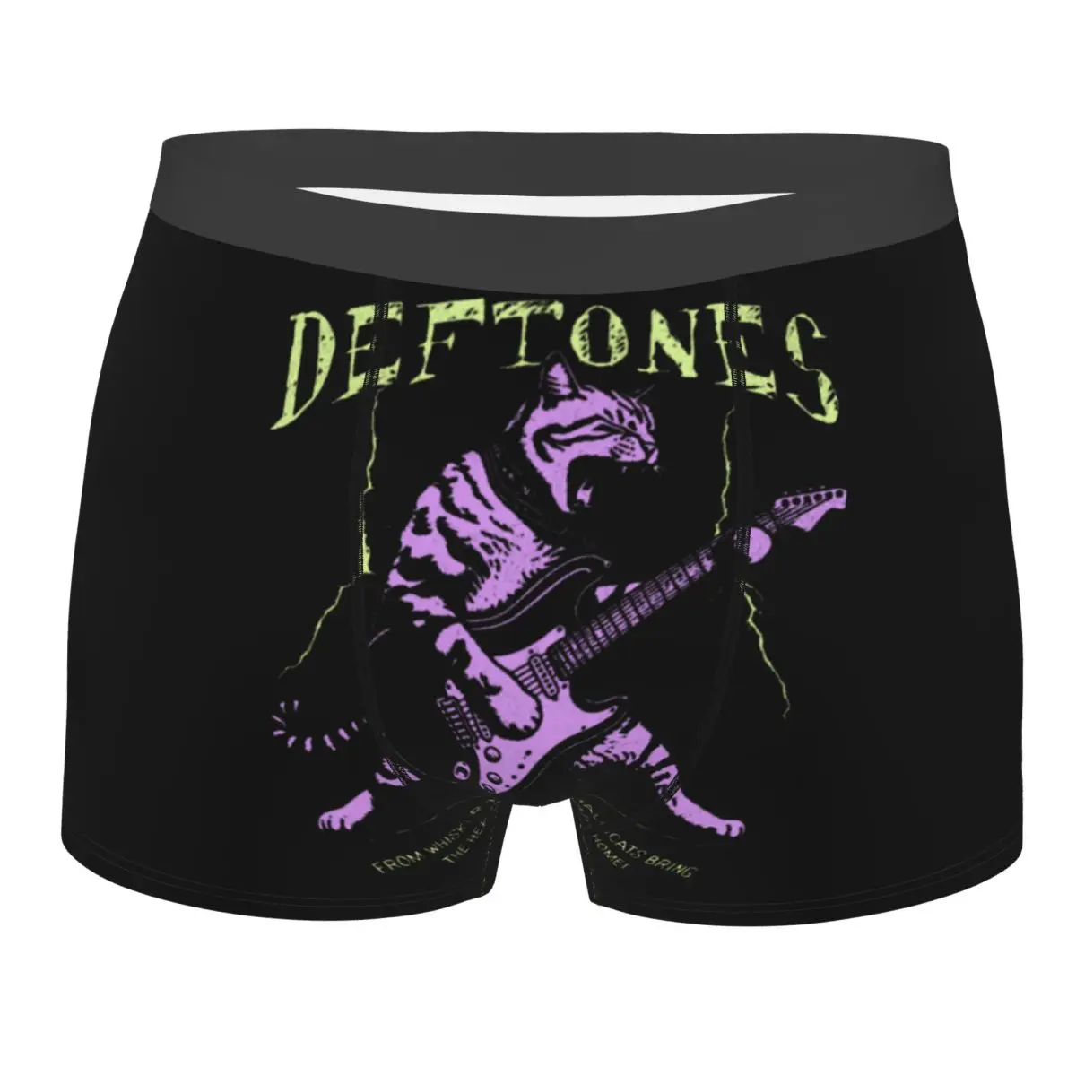 

Мужские сексуальные трусы-боксеры с принтом в стиле альтернативной метал-группы Deftoness, индивидуальный дизайн