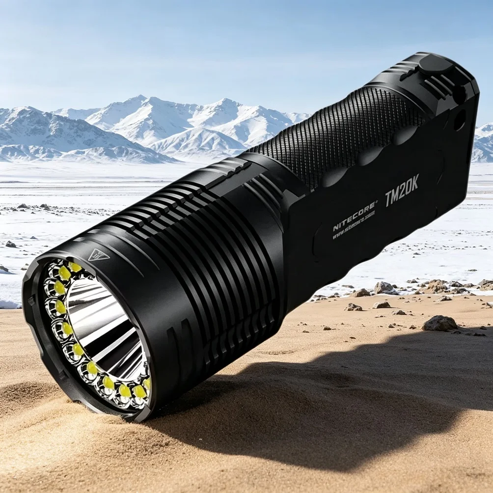 20000LM Super Bright Tactical LED Flashlight Rechargeable Torch with 21700 Battery Waterproof for Camping Hunting Outdoor Sports