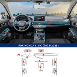 Tpu Film for Honda 11th Civic Hybrid Version 2022-2025 Car Interior Sticker Dashboard Screen Protection Film Car Transparent