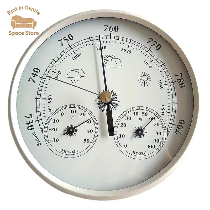 130MM three-in-one weather station thermometer hygrometer barometer multi-function