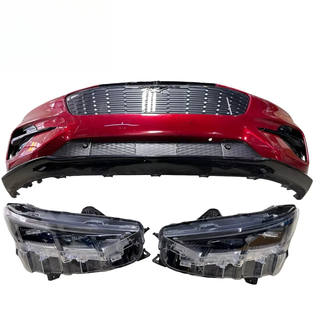 For Ford Mustang Mach-E GT 2021-2023 Front Bumper Cover, Bumper Grille, Radiator Kit Headlight Head Lamp Original