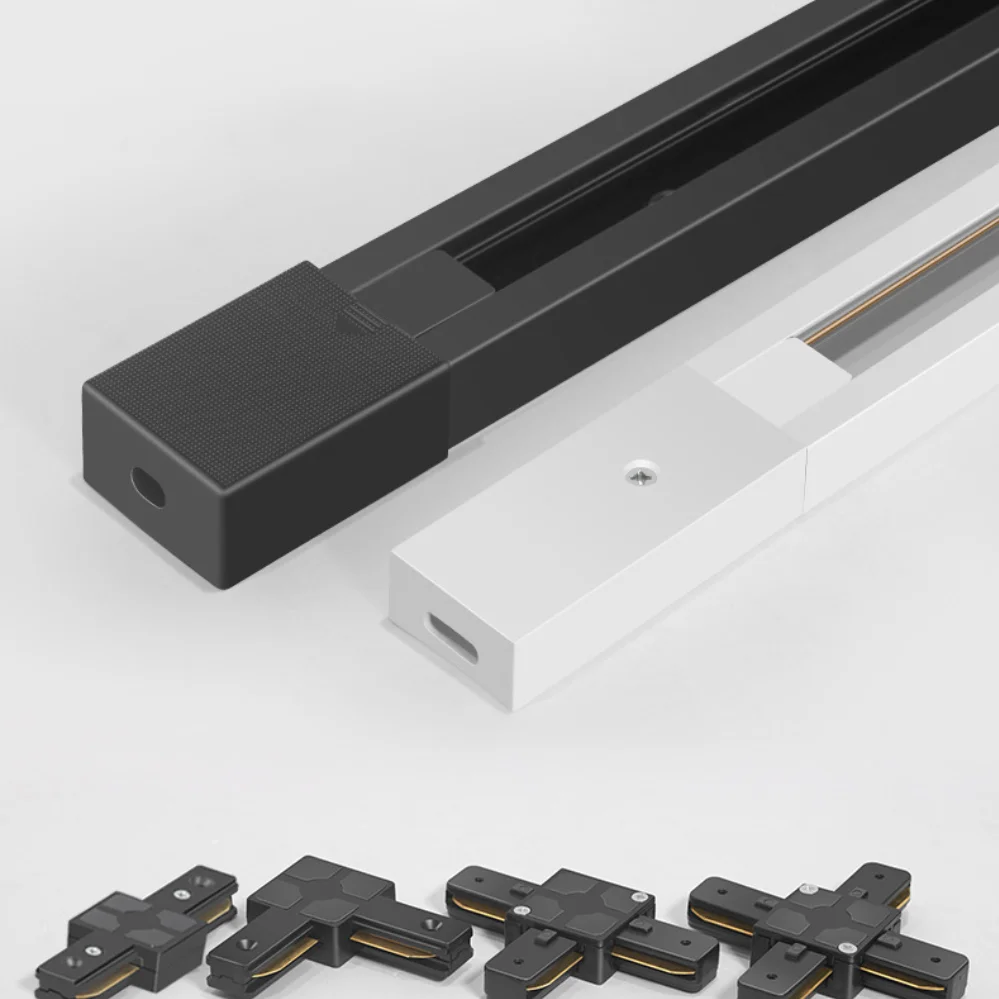 LED Track Light Rail 0.5M 2 Wire Electrified Rail with Spots Led Track Lamp Rails for Clothing Store Home Lighting