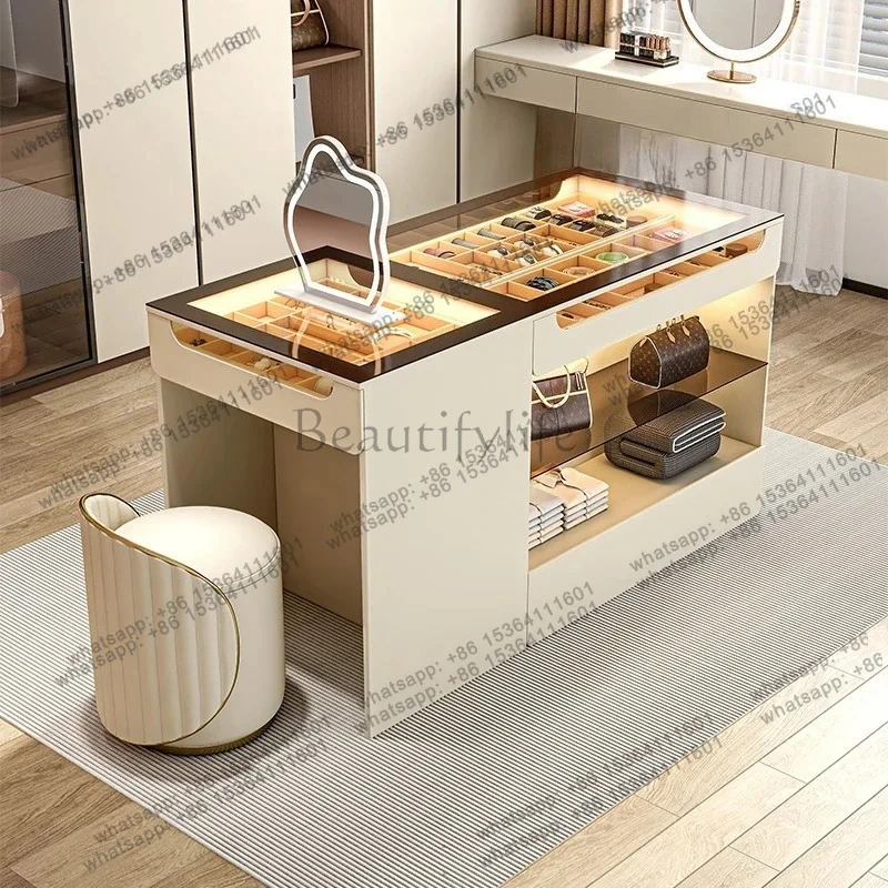 yj21 Cloakroom, island cabinet, dresser integrated, modern drawer storage cabinet, large-capacity display cabinet