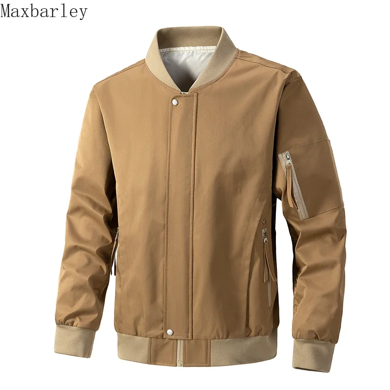 Baseball Jacket Men 2024 Spring and Autumn New Fashion Brand Solid Color Zipper Coat Casual Loose Jacket Street Clothing 7XL 8XL