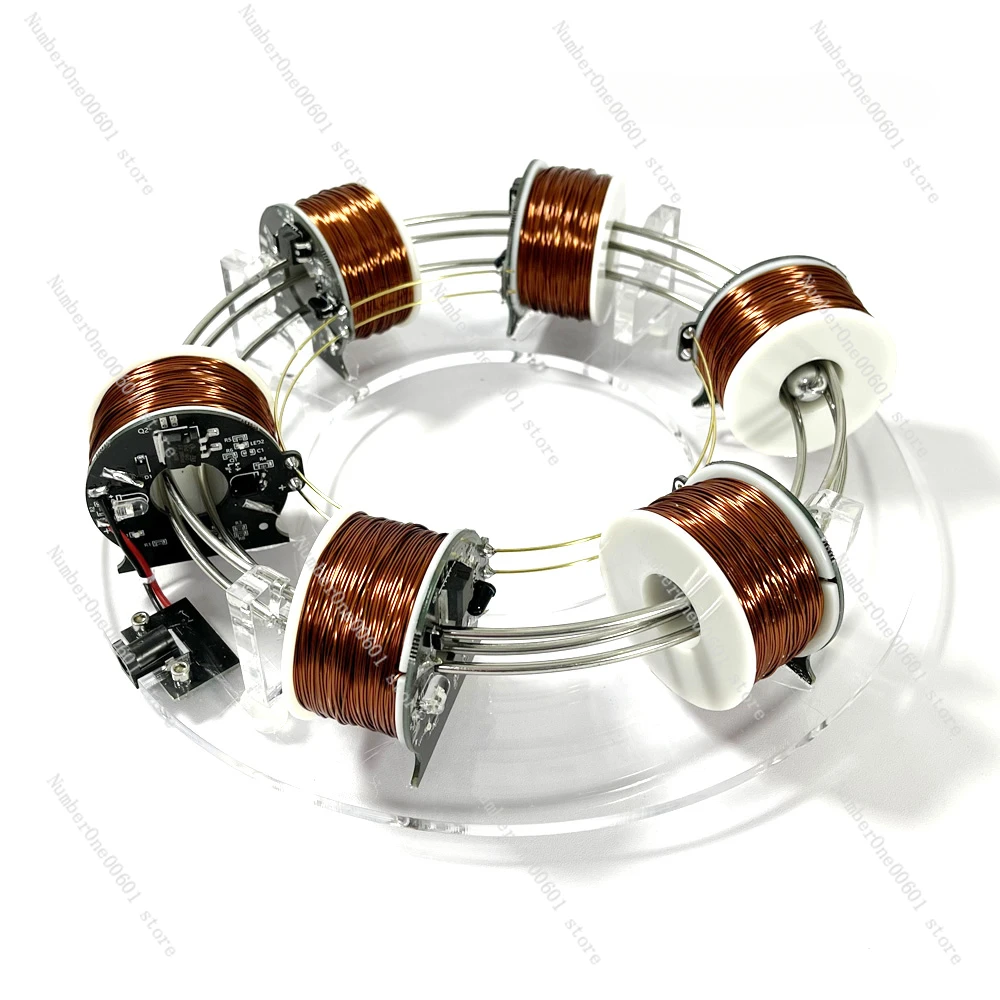 

Electromagnetic coil accelerator 6 sets of coils perpetual motion machine model magnetic ornament gift