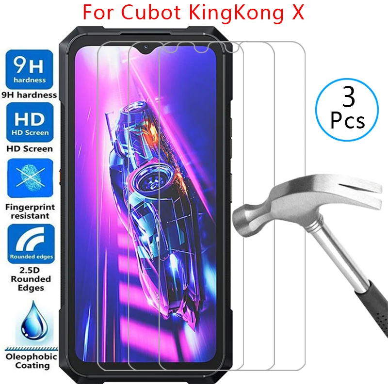 screen protector tempered glass for cubot kingkong x phone case on kingkongx back cover 360 protective king kong kongx xcase cas