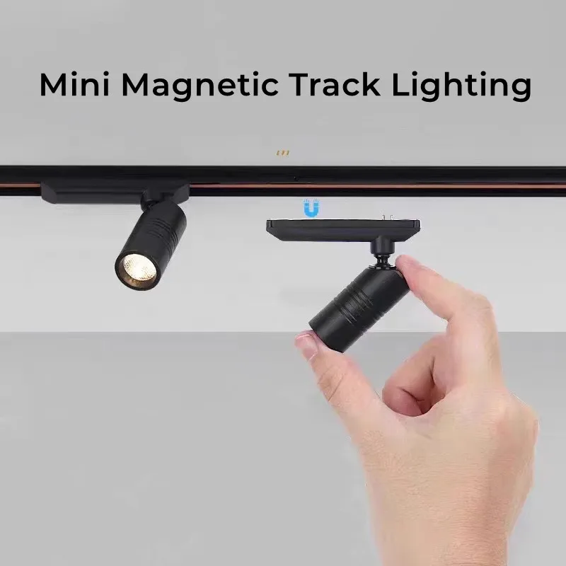 

Led Cabinet Light Mini Magnetic Track Lamp for Artwork Jewelry Display Car Interior Lighting Bookcase Shelf Light Bar Strip 24V