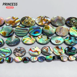 5pcs A+++ Natural Abalone Shell Oval 6-14mm Loose Beads for Jewelry Making Earrring Bracelets Wholesale DIY Accessories