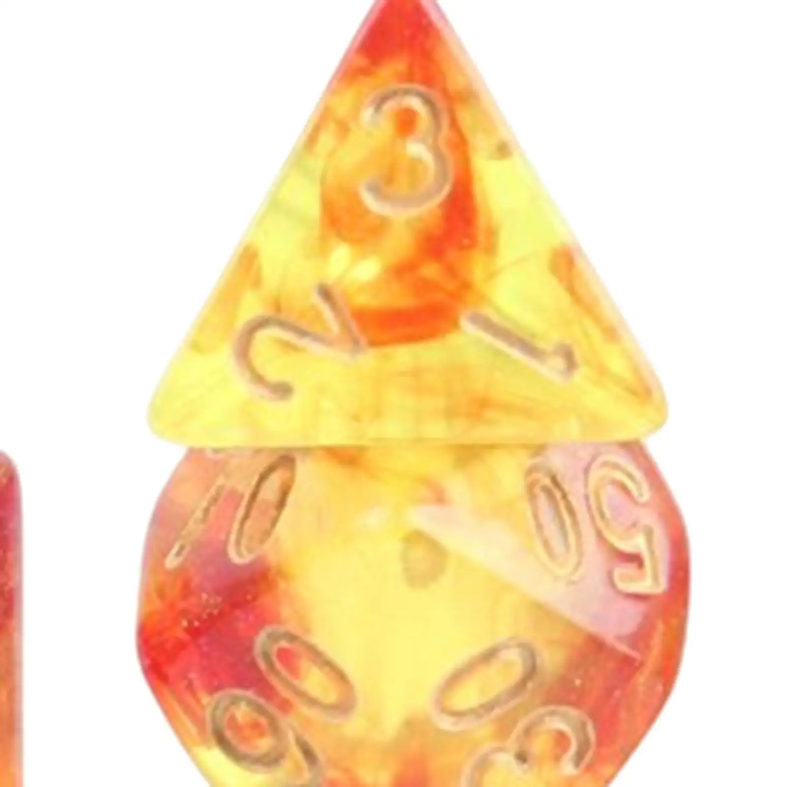 

Многогранные акриловые кубики, набор из семи граней, аксессуар для настольных игр, для семейных встреч и веселых вечеринок