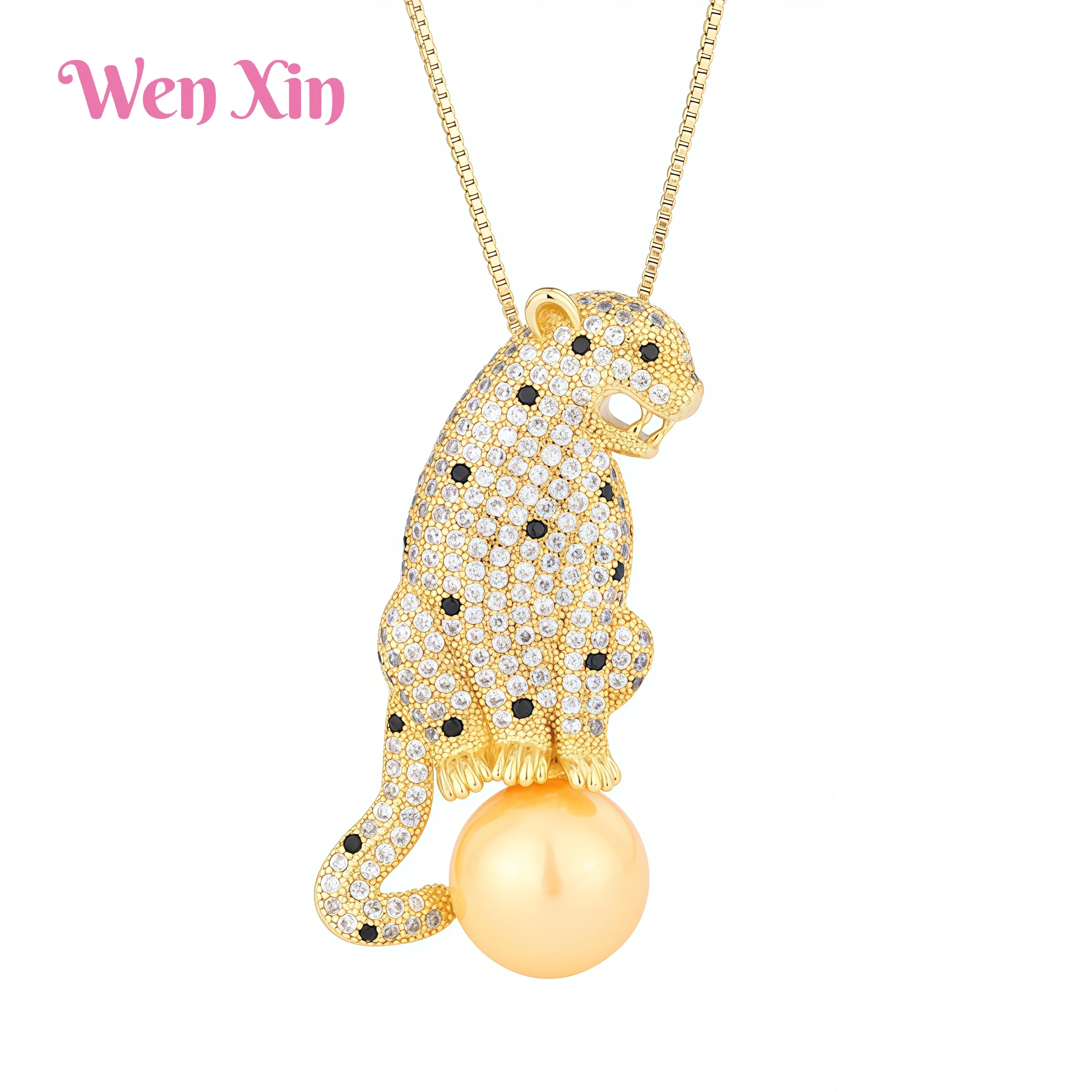 

WENXIN Brand MUSHAN MCT New Pearl Fashion Simple Leopard Necklace Luxury Leopard Pendant Necklace Jewelry Fashion Jewelry