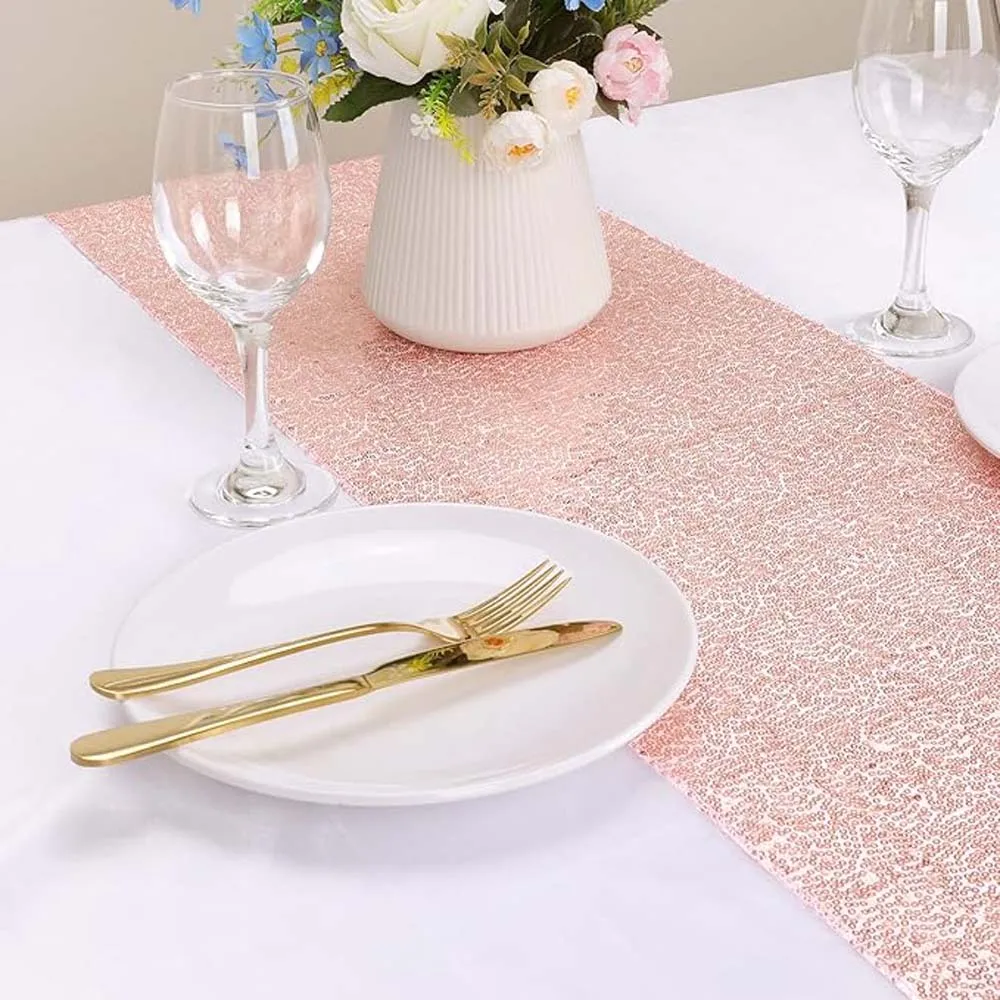 

Sequin Table Cover Runner Tablecloth Sparkly Glitter For Wedding Decoration Sequin Christmas Birthday Baby Shower Party Decor