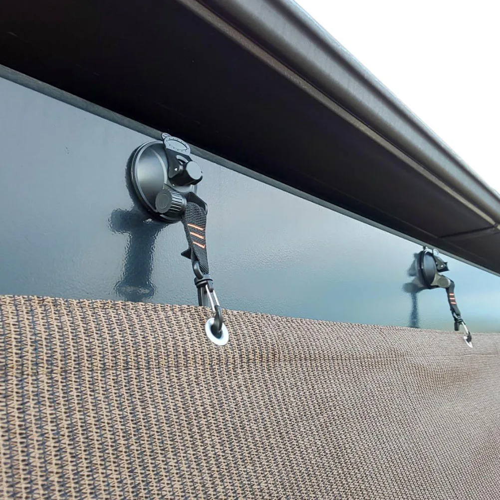 

6pcs Heavy Duty Suction Cup Car Tent Fixing Tool Strong Traceless Multifunctional Hooks For Camping Outdoor Wall Hanging Kitchen