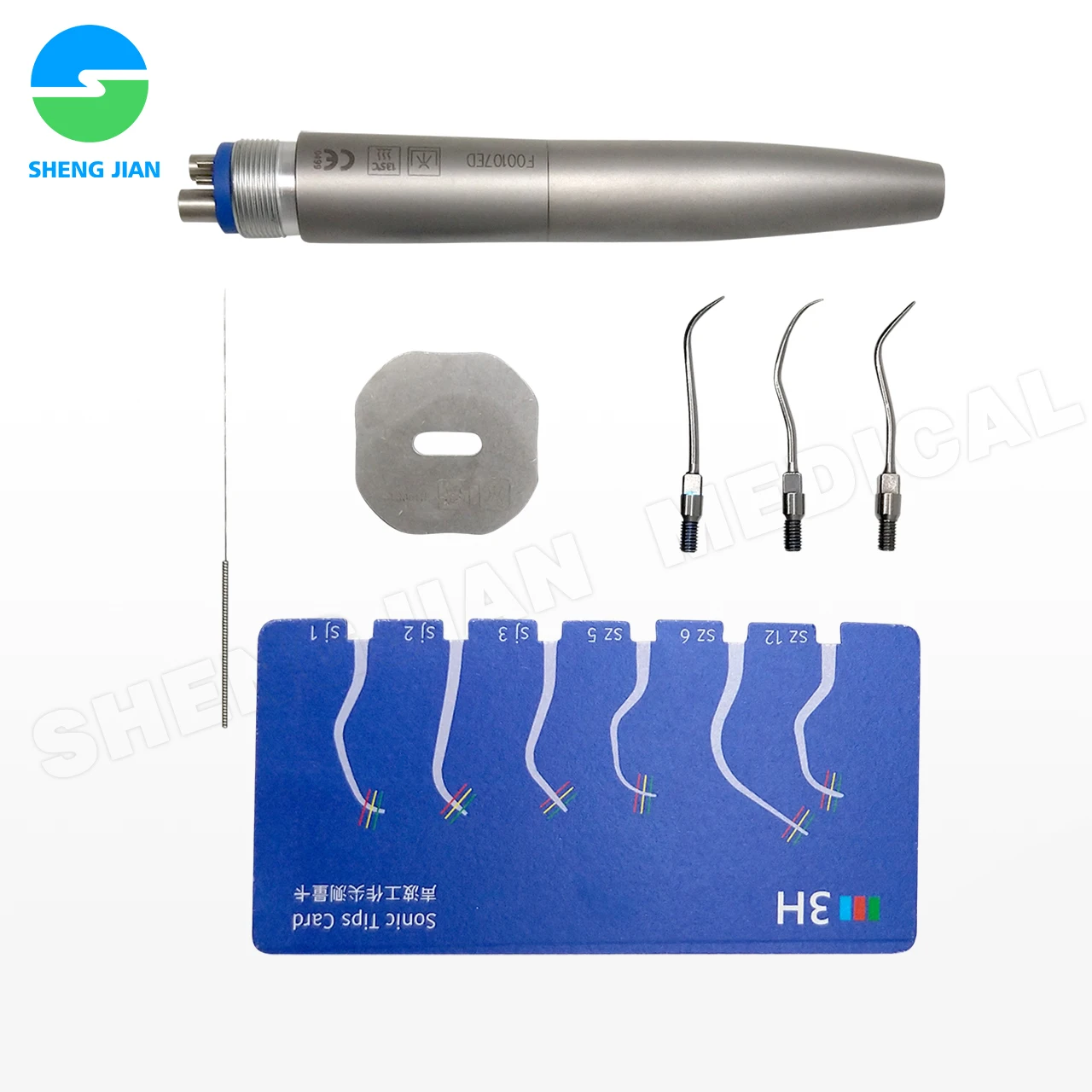 Metal handle Dental air scaler   work tips are compatible with K A V O and S a t e l e c