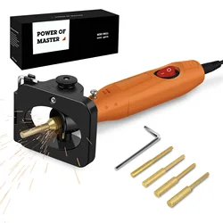 Hand Held Electric Chain Saw Sharpener Portable Plug and Play High Speed Chain Saw Sharpener Tool Orange