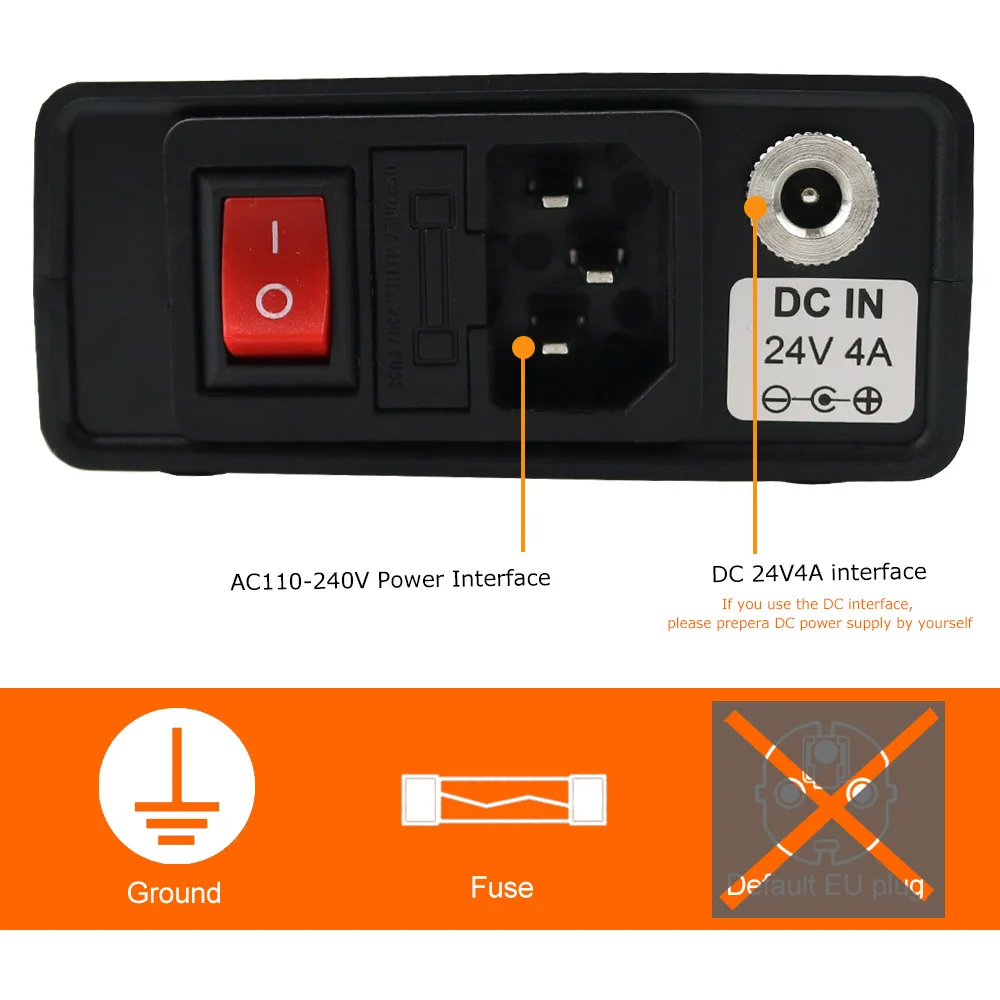 OLED T12-Q19 Soldering Station Electronic compatible AC/DC power with T12-907 Plastic handle and T12 iron tips without powerplug