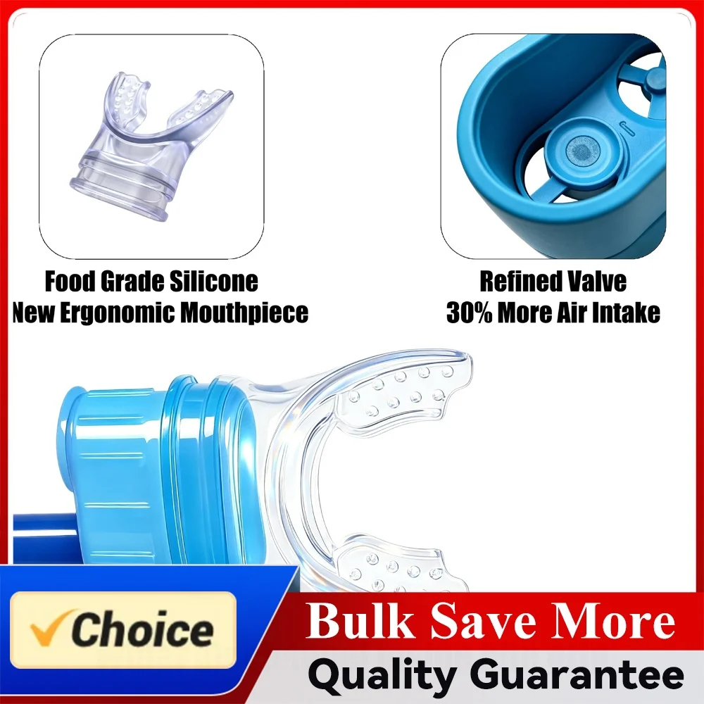 Full Dry Respirator Leakproof Underwater Breather Tubes Thicken Silicone Diving Respirator Long Full Dry Breathe Apparatus